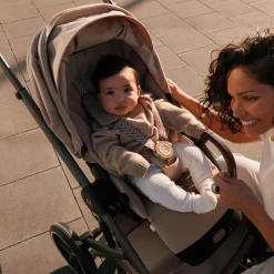 Cybex                    Duo Poussette Balios S Lux + Nacelle Cot S Lux    Châssis Taupe/Almond Beige