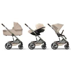 Cybex                    Duo Poussette Balios S Lux + Nacelle Cot S Lux    Châssis Taupe/Almond Beige