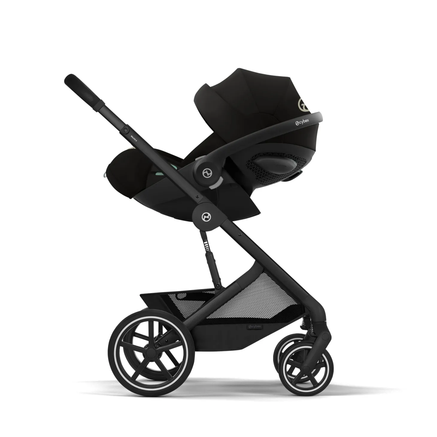Cybex Duo Poussette Balios S Lux + Nacelle Cot S Lux Châssis Noir/Moon Black