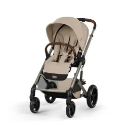 Cybex Duo Poussette Balios S Lux + Nacelle Pliable Châssis Taupe/Almond Beige