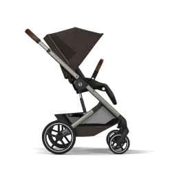 Cybex Duo Poussette Balios S Lux + Nacelle Pliable Châssis Taupe/Chocolate Brown