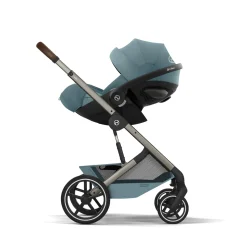 Cybex                    Duo Poussette Balios S Lux + Nacelle Pliable    Châssis Taupe/Stormy Blue