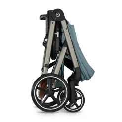 Cybex Duo Poussette Balios S Lux + Nacelle Pliable Châssis Taupe/Stormy Blue