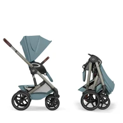 Cybex                    Duo poussette Talos S Lux  + Nacelle pliable    Châssis Taupe/Stormy Blue