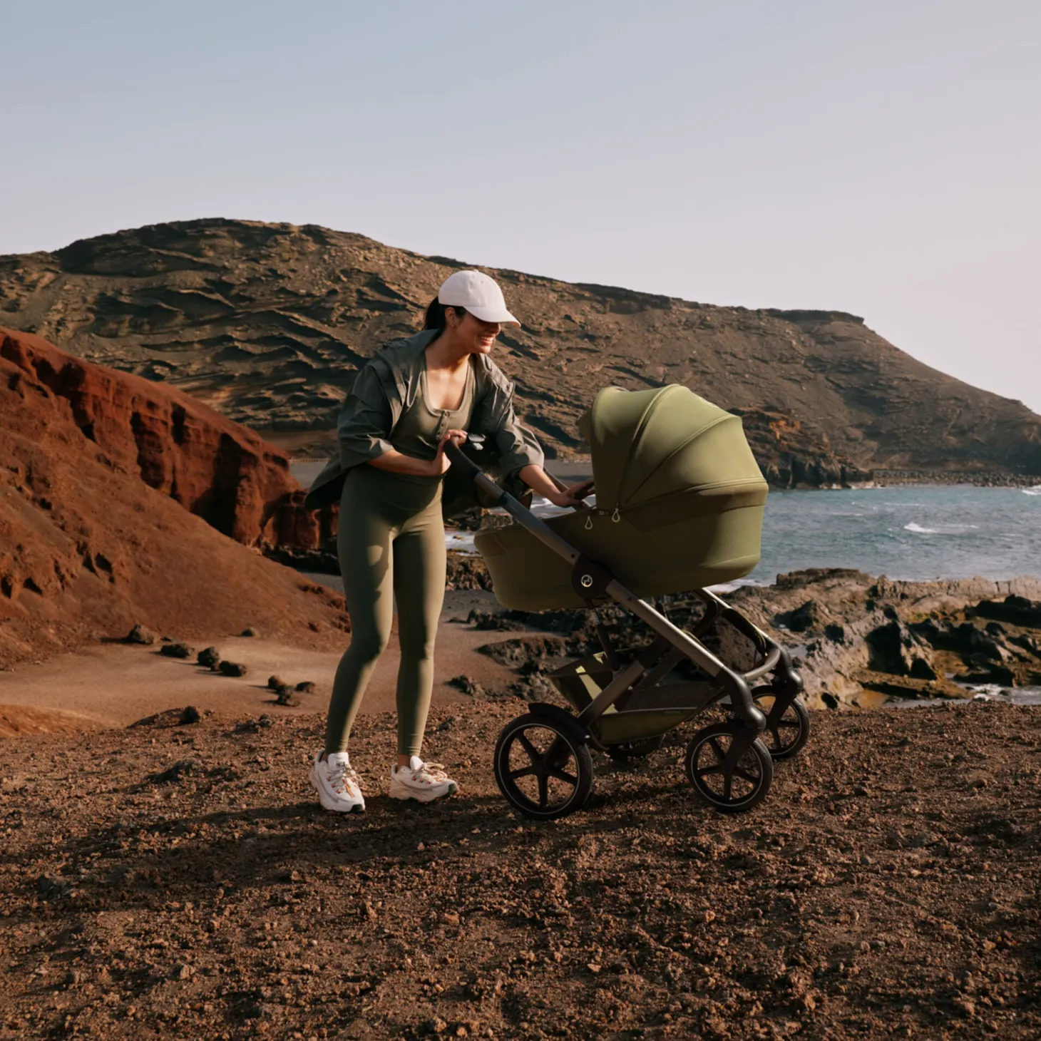 Cybex Duo poussette Talos S Lux + Nacelle pliable Châssis Taupe/Stormy Blue