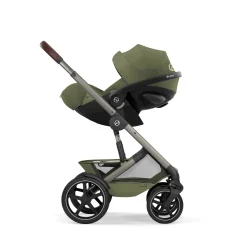 Cybex                    Duo poussette Talos S Lux  + Nacelle pliable    Châssis Taupe/Moss Green
