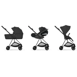 Cybex                    Poussette citadine avec nacelle pliable Duo Mios     Châssis Matt Black / Sepia Black