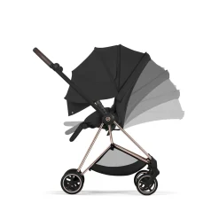 Cybex                    Poussette citadine avec nacelle pliable Duo Mios     Châssis Matt Black / Cozy Beige