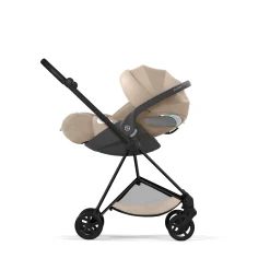 Cybex                    Poussette citadine avec nacelle pliable Duo Mios     Châssis Matt Black / Cozy Beige