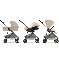 Cybex Poussette Citadine Ultra Légère Melio Carbon Almond Beige