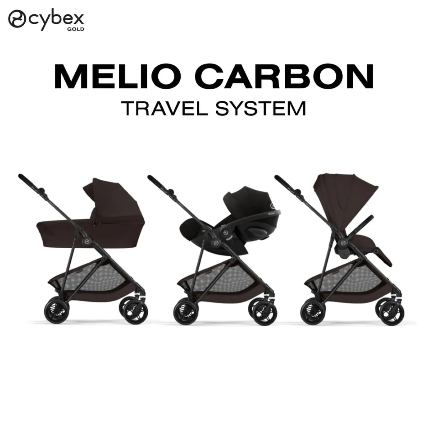 Cybex Poussette Citadine Ultra Légère Melio Carbon Chocolate Brown
