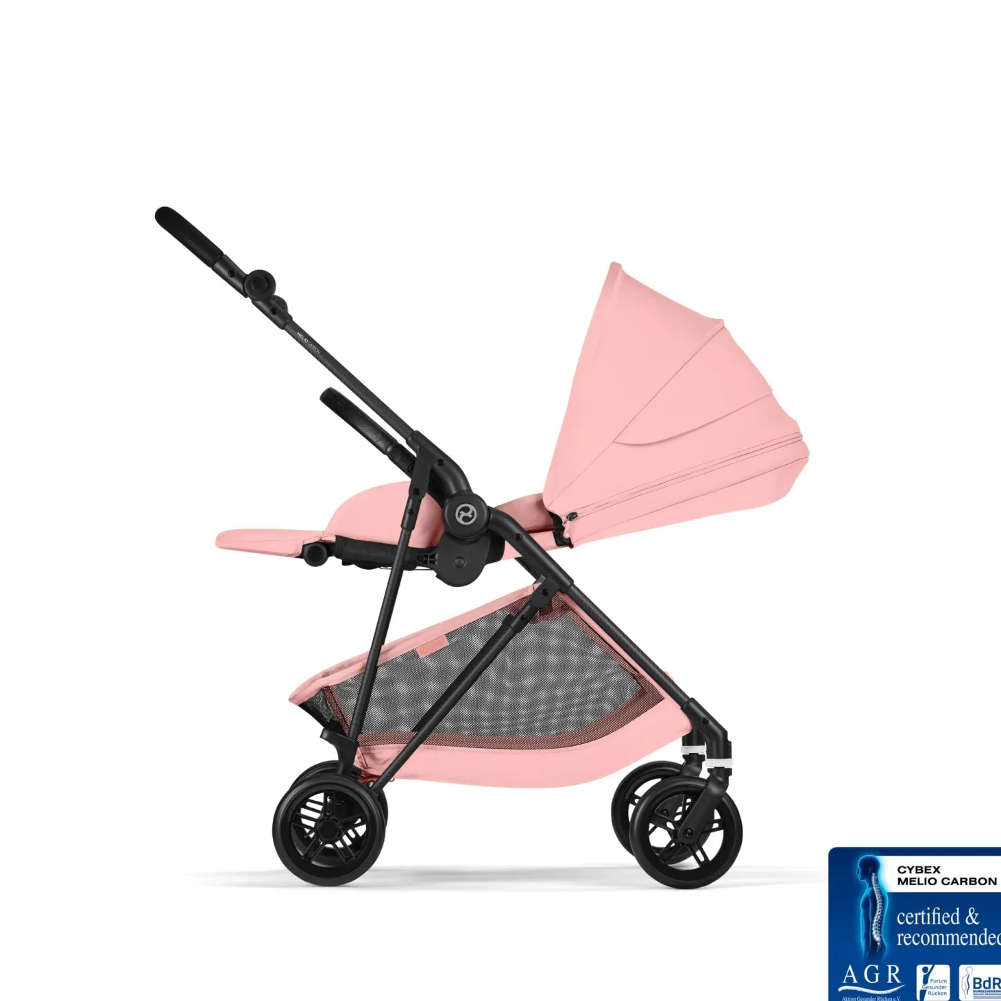 Cybex Poussette Citadine Ultra Légère Melio Carbon Candy Pink