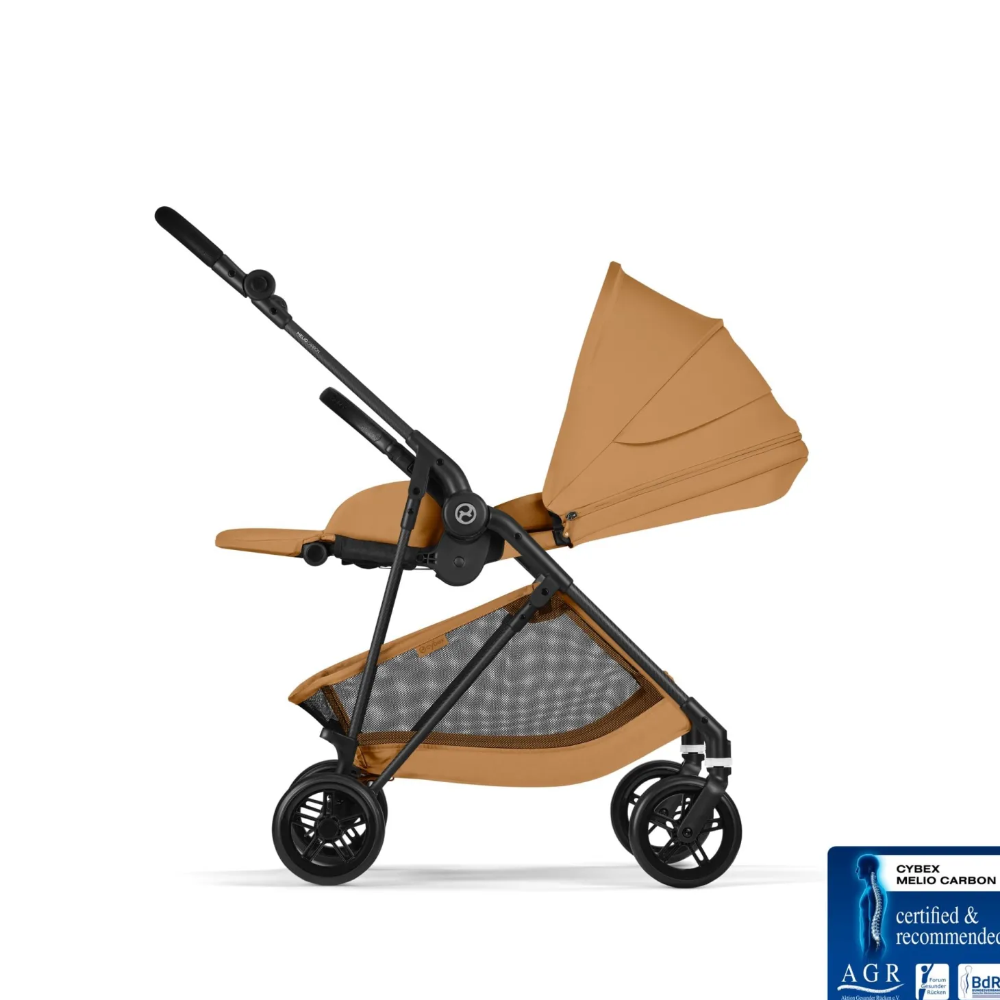 Cybex Poussette Citadine Ultra Légère Melio Carbon Cinnamon Yellow