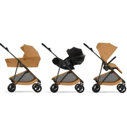 Cybex Poussette Citadine Ultra Légère Melio Carbon Cinnamon Yellow