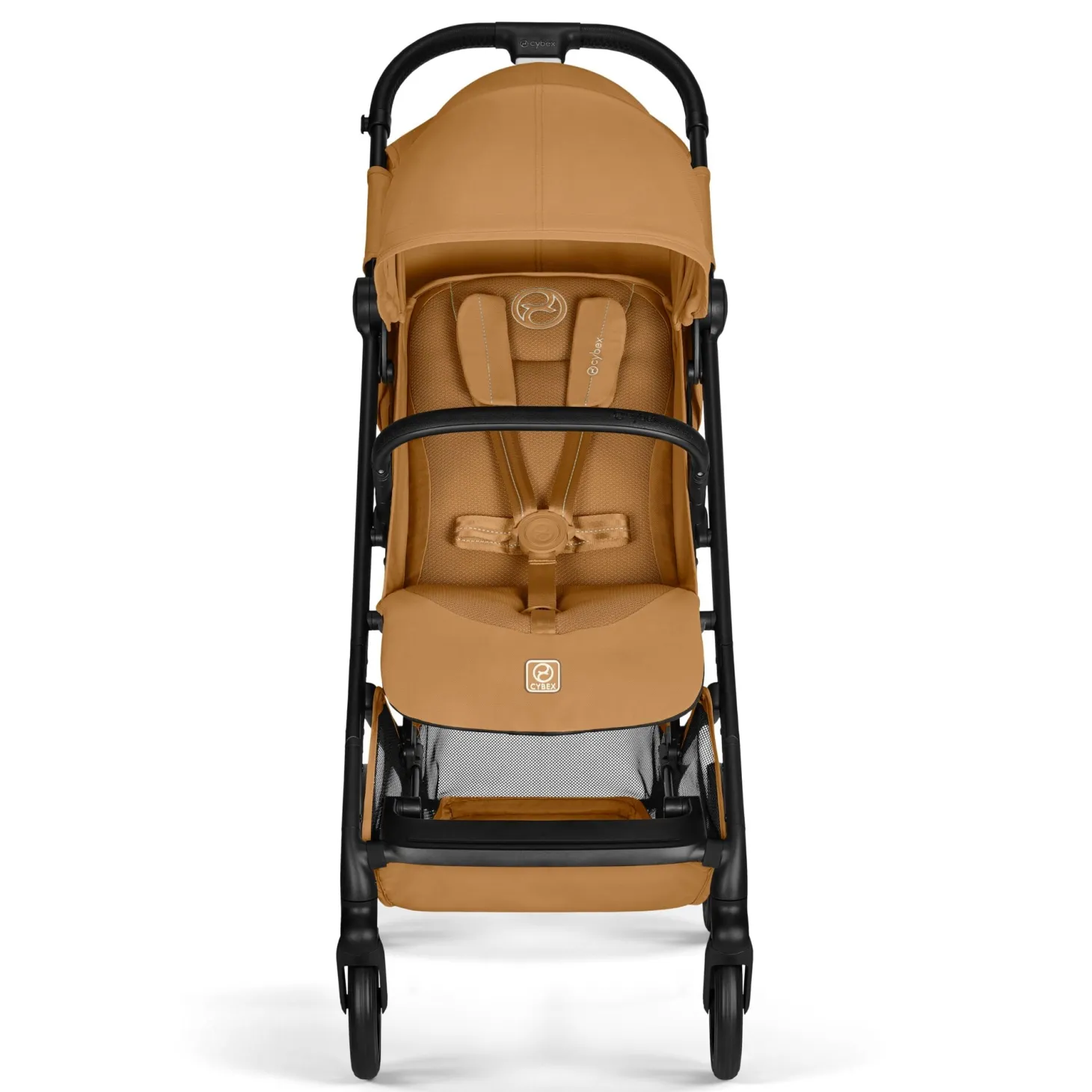 Cybex Poussette Compacte et Citadine Beezy Châssis Noir - Cinnamon Yellow