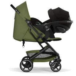 Cybex                    Poussette Compacte et Citadine Beezy     Châssis Noir - Moss Green