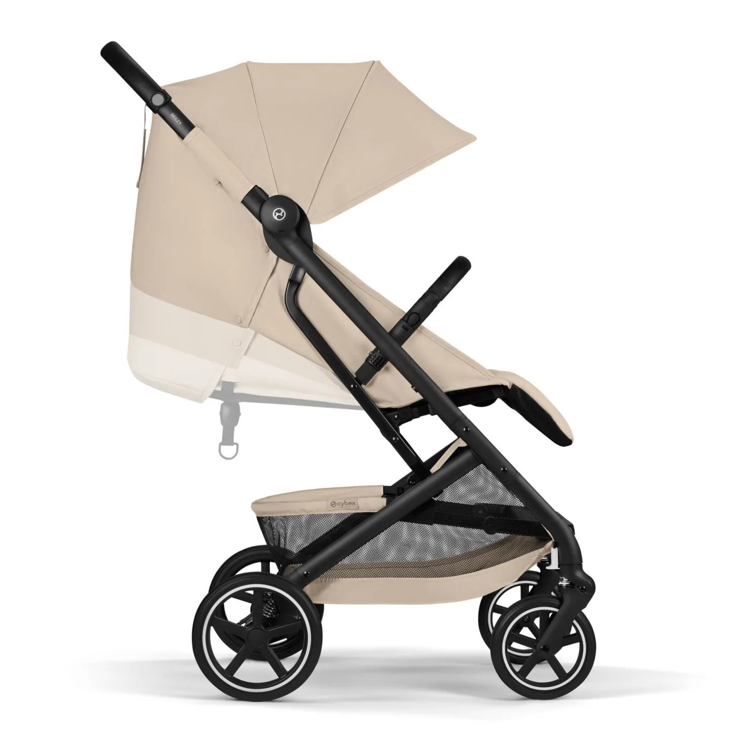 Cybex Poussette Compacte et Citadine Beezy Châssis Noir - Almond Beige