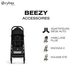 Cybex                    Poussette Compacte et Citadine Beezy     Châssis Noir - Magic Black