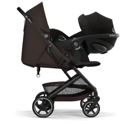 Cybex                    Poussette Compacte et Citadine Beezy     Châssis Noir - Chocolate Brown