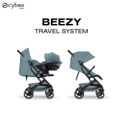 Cybex                    Poussette Compacte et Citadine Beezy     Châssis Noir - Stormy Blue