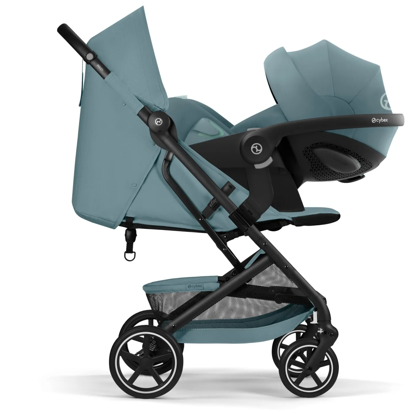 Cybex Poussette Compacte et Citadine Beezy Châssis Noir - Stormy Blue