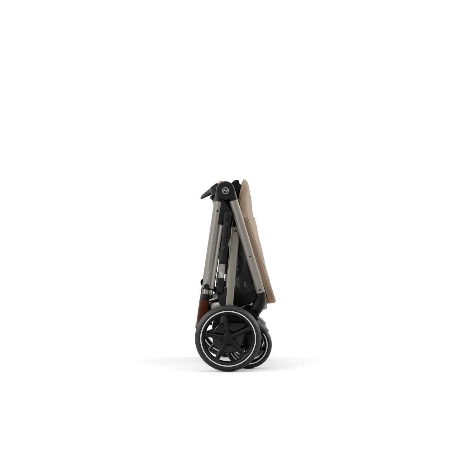 Cybex Poussette E-Gazelle Chassis Taupe / Siège Almond Beige