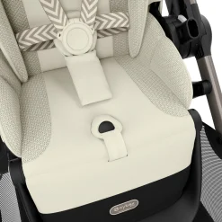 Cybex Poussette E-Gazelle Chassis Taupe / Siège Almond Beige