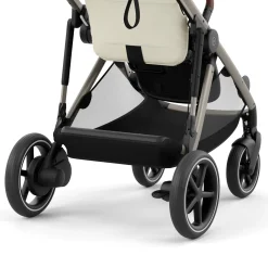 Cybex Poussette E-Gazelle Chassis Taupe / Siège Almond Beige
