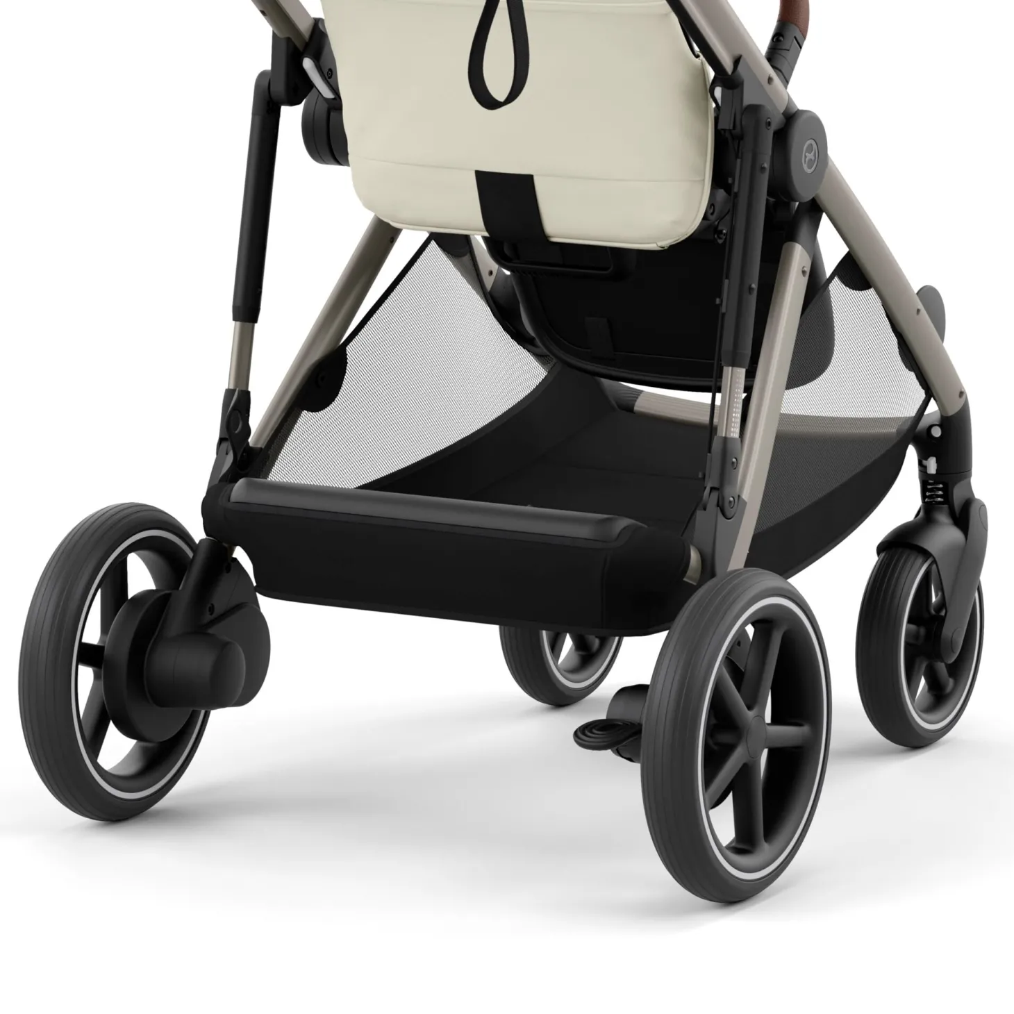 Cybex Poussette E-Gazelle Chassis Taupe / Siège Almond Beige