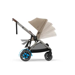 Cybex Poussette E-Gazelle Chassis Taupe / Siège Almond Beige