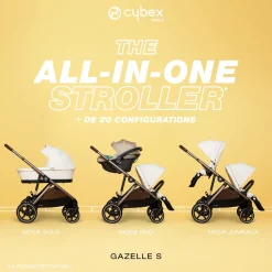 Cybex                    Poussette Gazelle S    Noir - Moon Black