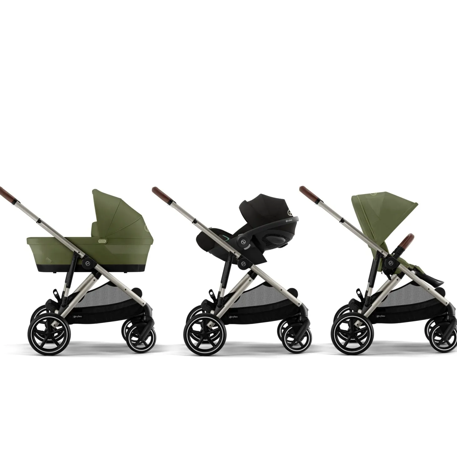 Cybex Poussette Gazelle S Silver - Moss Green
