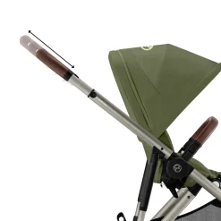 Cybex                    Poussette Gazelle S    Silver - Moss Green