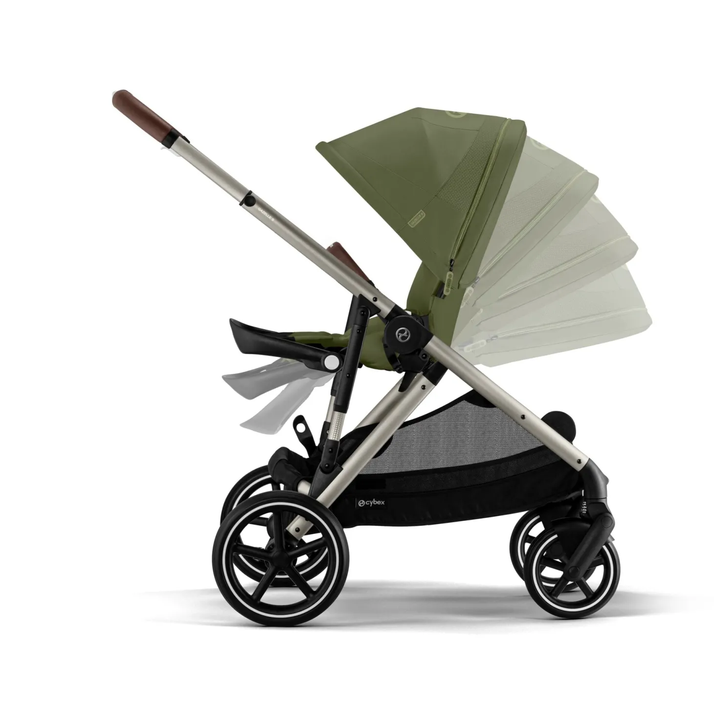 Cybex Poussette Gazelle S Silver - Moss Green
