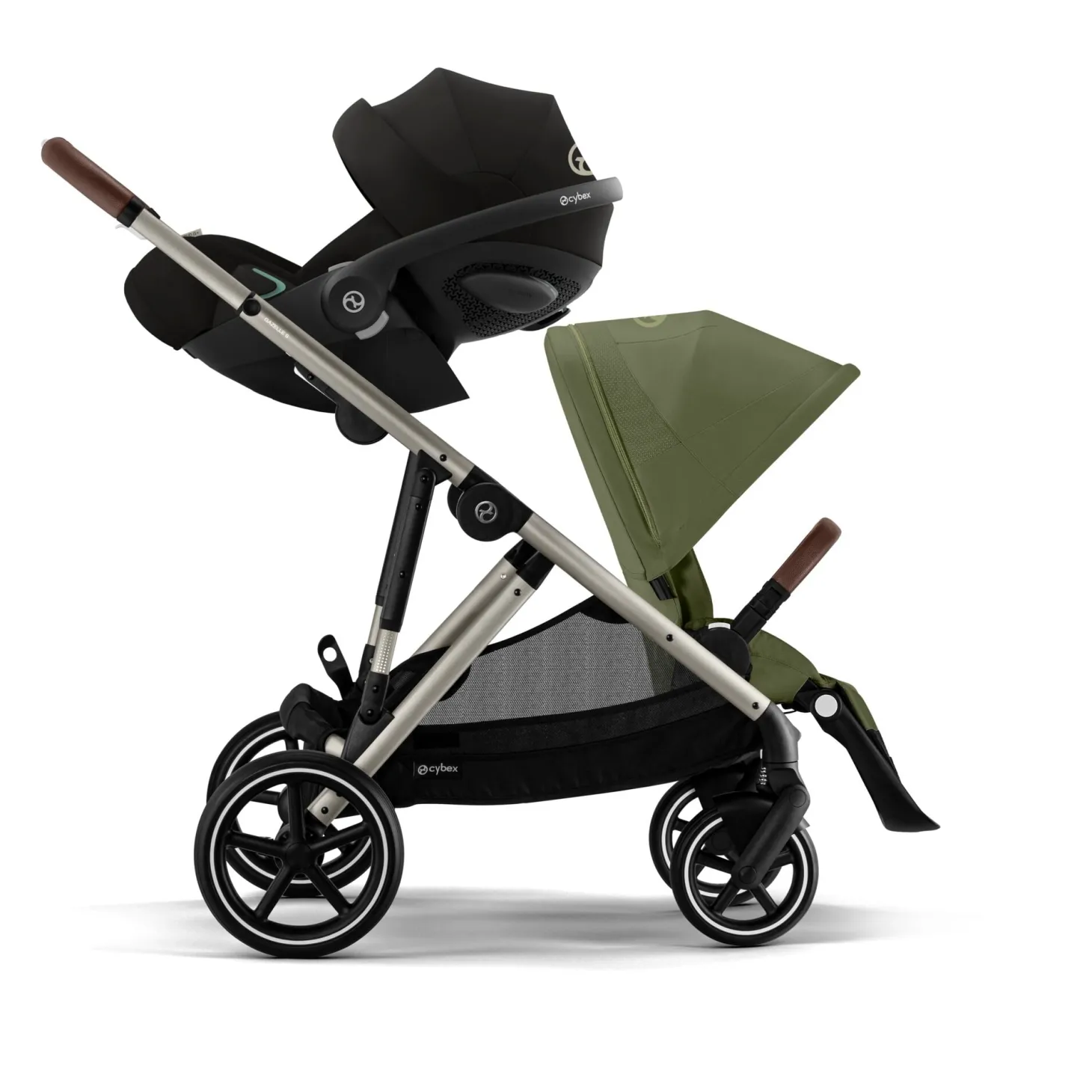 Cybex Poussette Gazelle S Silver - Moss Green