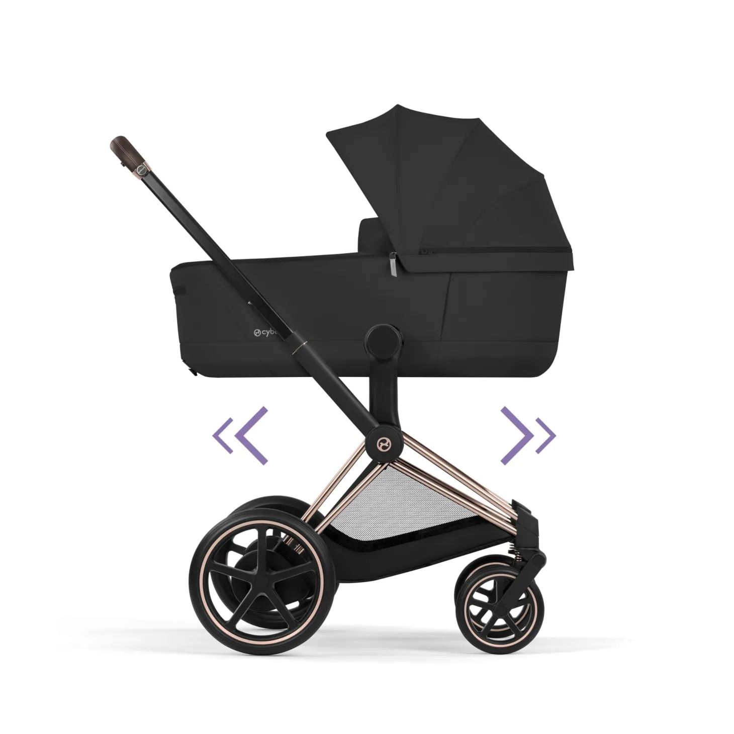 Cybex Poussette électrique tout-terrain Duo e-PRIAM Rose Gold / Sepia Black