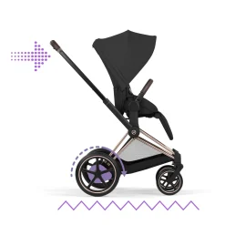 Cybex Poussette électrique tout-terrain Duo e-PRIAM Rose Gold / Sepia Black