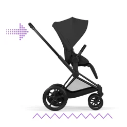 Cybex Poussette électrique tout-terrain Duo e-PRIAM Matt Black / Sepia Black