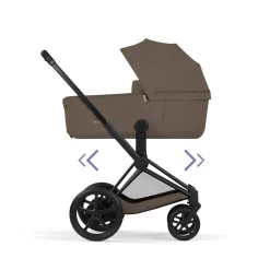 Cybex                    Poussette électrique tout-terrain Duo e-PRIAM     Matt Black / Cozy Beige