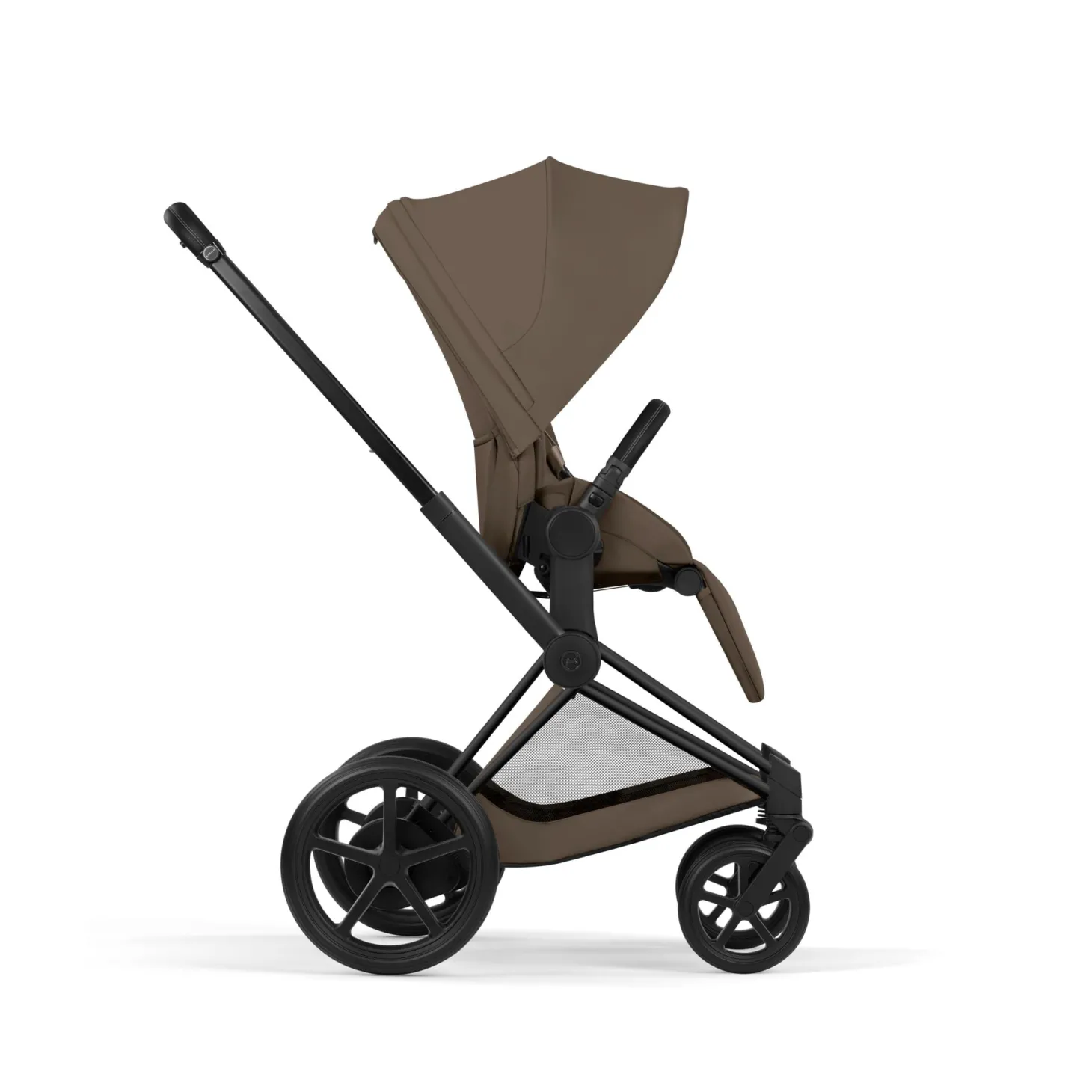 Cybex Poussette électrique tout-terrain Duo e-PRIAM Matt Black / Coconut Brown