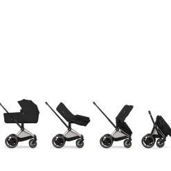 Cybex Poussette électrique tout-terrain Duo e-PRIAM Matt Black / Coconut Brown