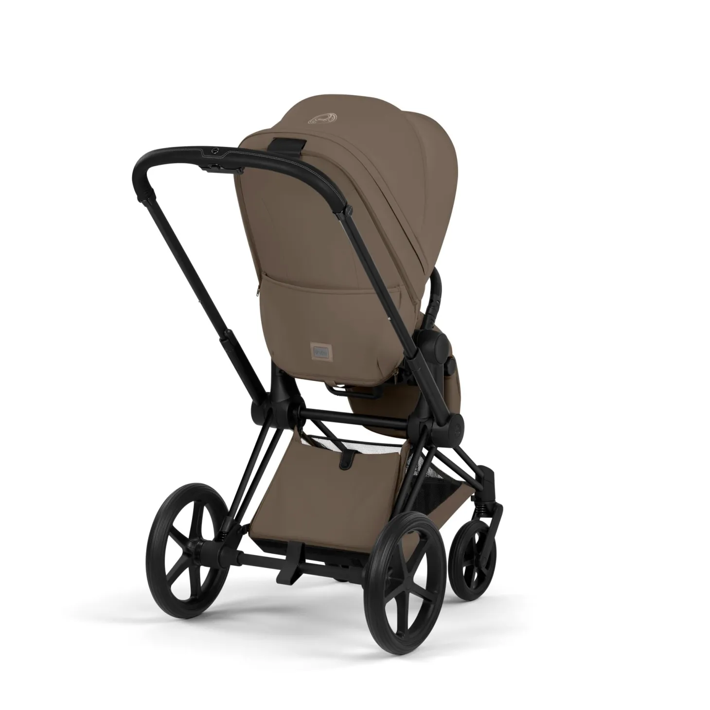 Cybex Poussette tout-terrain avec nacelle pliable Duo Priam Châssis Matt Black/ Coconut Brown