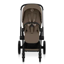 Cybex Poussette tout-terrain avec nacelle pliable Duo Priam Châssis Matt Black/ Coconut Brown