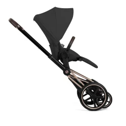Cybex Poussette tout-terrain avec nacelle pliable Duo Priam Châssis Matt Black/ Coconut Brown