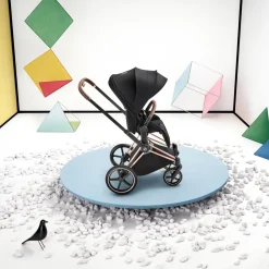 Cybex Poussette tout-terrain avec nacelle pliable Duo Priam Châssis Matt Black / Sepia Black