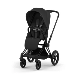 Cybex Poussette tout-terrain avec nacelle pliable Duo Priam Châssis Matt Black / Sepia Black