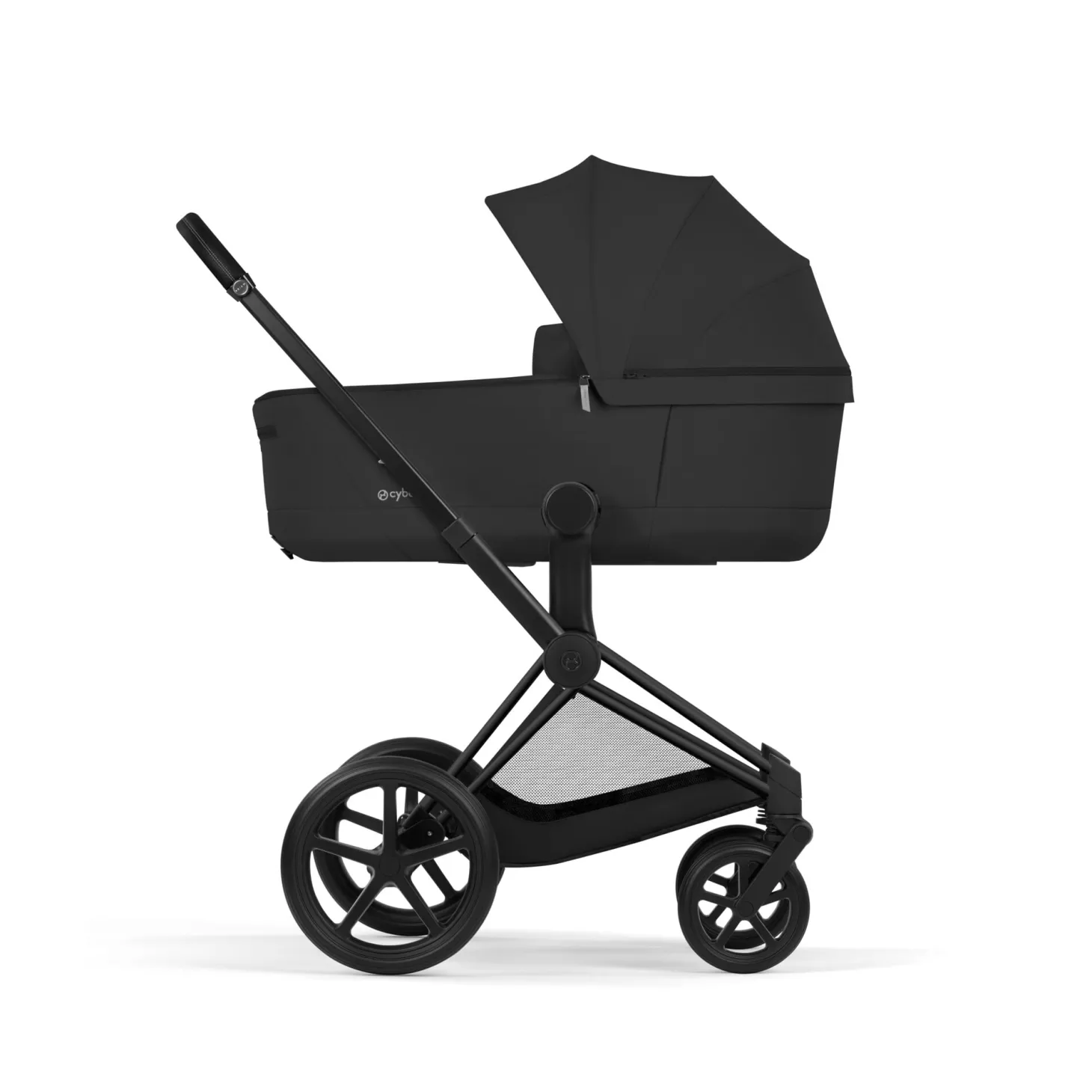 Cybex Poussette tout-terrain avec nacelle pliable Duo Priam Châssis Matt Black / Sepia Black