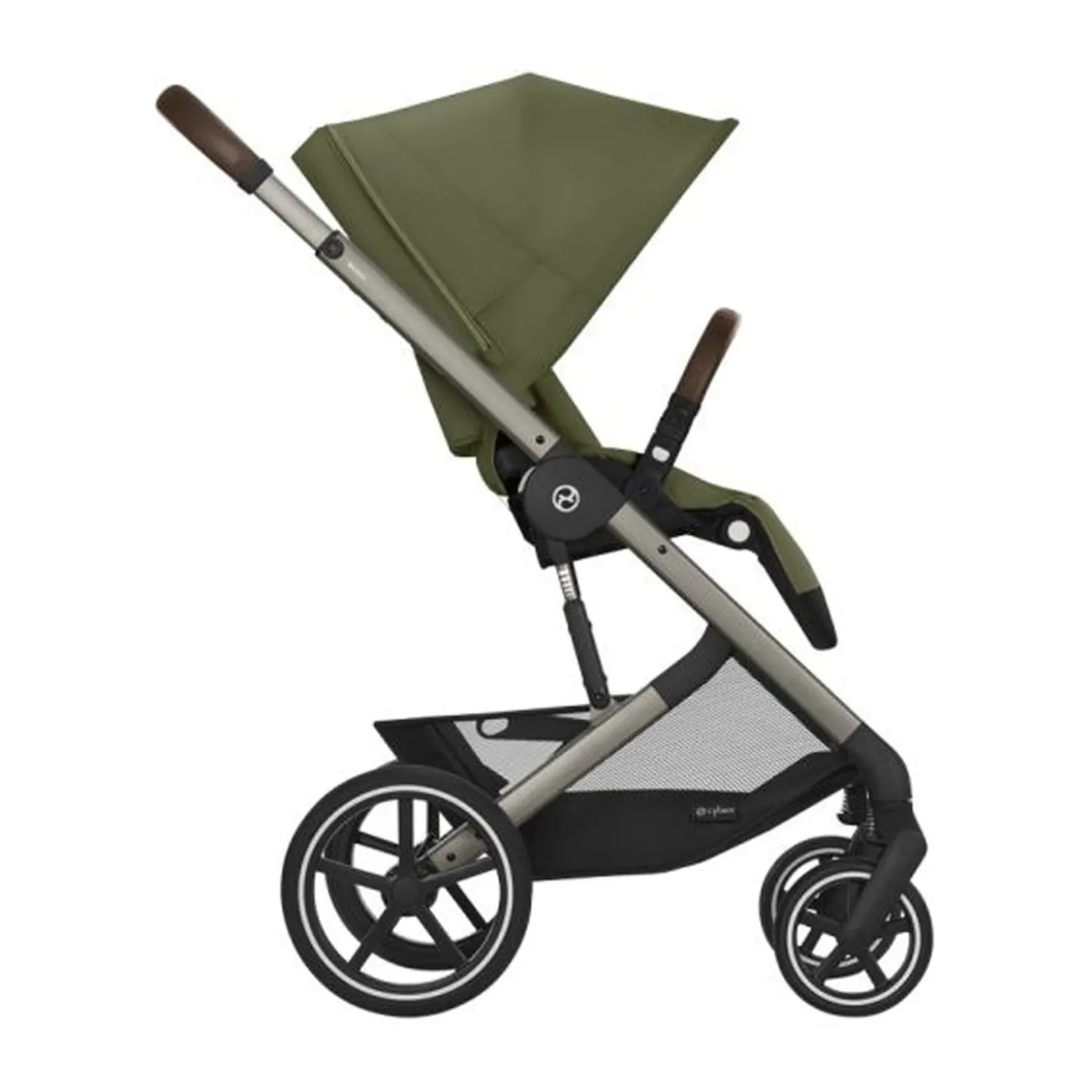 Cybex Poussette tout terrain Balios S Lux Châssis Taupe/Siège Moss Green