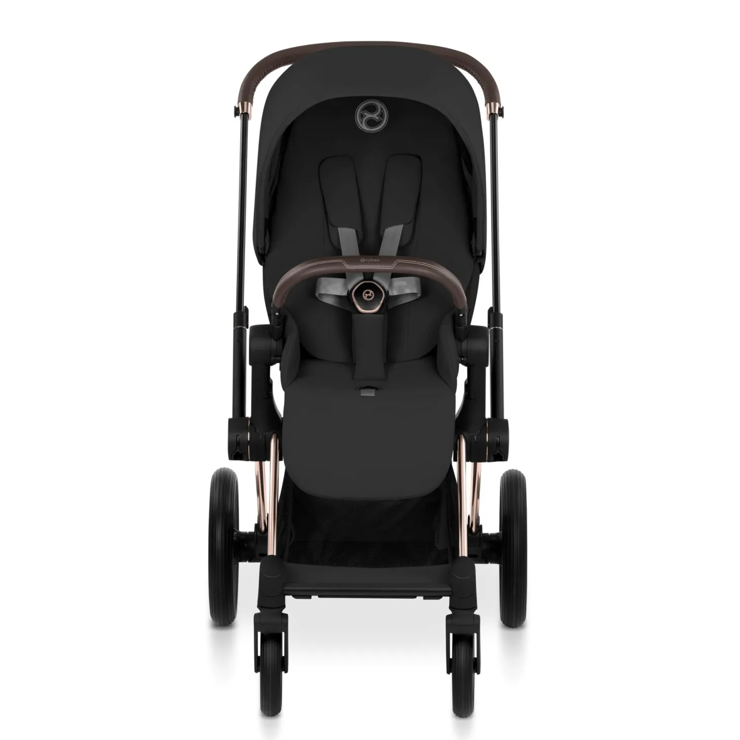 Cybex Poussette tout-terrain avec nacelle pliable Duo Priam Châssis Rose Gold / Sepia Black