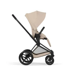 Cybex Poussette tout-terrain avec nacelle pliable Duo Priam Châssis Matt Black / Cozy Beige